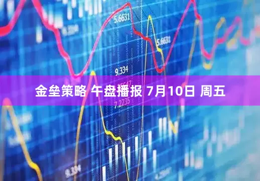金垒策略 午盘播报 7月10日 周五
